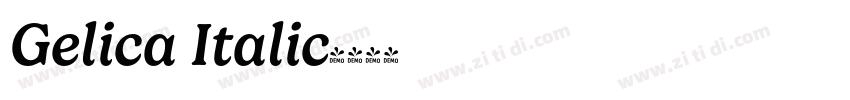 Gelica Italic字体转换